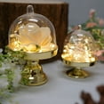 thumbnail image 6 of BalsaCircle 12 Gold Clear 4" Mini Cake Stands Dome Favor Holders, 6 of 8