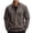 34#Coffee, variant on Zip Up Heathered Athletic Jacket for Men Long Sleeve Stand Collar Thin Coat Trendy Fall Casual Comfy Outerwear with Pocket Gray 3XL