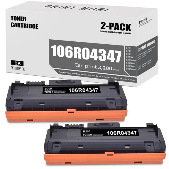 106R04347 B205 Toner Cartridge Compatible for Xerox 106R04347 Toner for B205 B210 B215 Printer High Yield Ink (2-Pack Black)