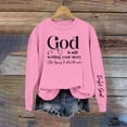 thumbnail image 2 of Holzkary Sweatshirts for Women Hoodies God Is Writing Your Story Sweatshirt Grahpic Crewneck Drop Shoulder Shirts Graphic Printed Pullover Top Comfy Fall Winter Outfits Clothes 2025 Fashion Pink M, 2 of 4