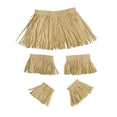 thumbnail image 4 of 5 Pcs Grass Skirt Luau Skirts Adjustable Elastic Costume Luau Party Decorations Raffia paper, 4 of 8