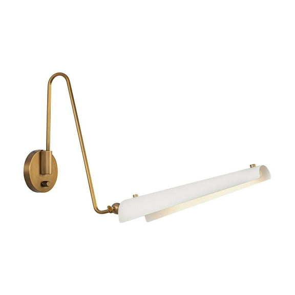 Kuzco Lighting Wv347104 Osorio 17" Tall Led Wall Sconce - Matte White / Vintage Brass