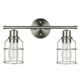 thumbnail image 4 of Globe Electric Dundas 2-Light Brushed Nickel Vanity Light with Cage Shades, Bulbs Included, 51623, 4 of 7