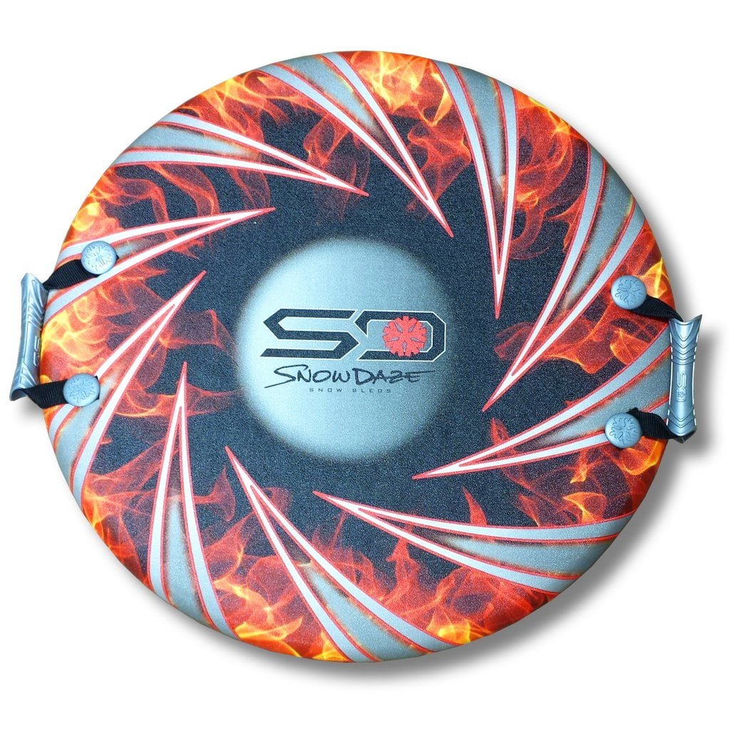 Snow Daze All Around Orange Flame 26" Snow Saucer Disc Sled by