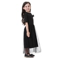 thumbnail image 4 of Qudderr Robe à Col Rond pour Filles de 1 à 12 Ans, Manches Courtes, Décontractée, Longue, en Tulle, 4 of 9