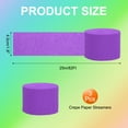 thumbnail image 2 of Uxcell Crepe Paper Streamers, Party Decorations Streamers for Birthday Wedding Christmas Party Supplies Lilac Purple 1.8Inch x 82Ft, 2 of 7