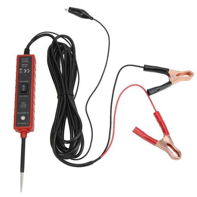 Automotive Power Tester, Electric Circuit Probe Tester Detector Red For Car Repairing