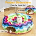 thumbnail image 3 of Cama Túnel para Gatos LUCKITTY Grande Bajo el Árbol de Navidad Arcoíris, 3 of 7