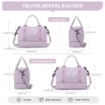 thumbnail image 3 of Bolsa de fin de semana SYCNB para mujer con compartimento para zapatos y neceser, 3 of 8