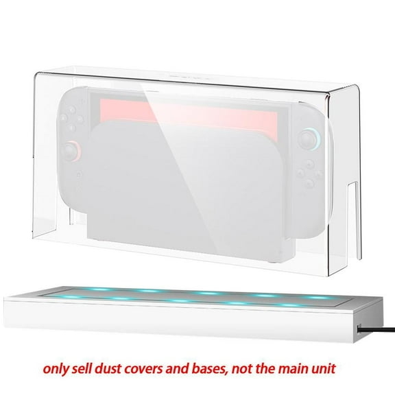 Dust Cover for Switch 2 (2025), HD Clear Acrylic Protective Case for Switch 2 Anti-Scratch Waterproof Dock Cover for Switch 2 Console & Charging Dock, No-Assembly Snap-On Design