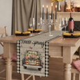 thumbnail image 2 of Table Runners 48 Inches Long Dress Scarves, Spring Flower Farmhouse Kitchen/Dining Table Runner, Short Coffee Tablerunners, Farmhouse Vintage Truck Black Plaid Wood Grain 13x48 Inch, 2 of 9