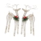 thumbnail image 1 of 2 estatuas de reno navideño con marco de alambre de hierro de 5 x 2 x 13 pulgadas, adorno de escritorio, centros de mesa navideños para dormitorio, Champán, 1 of 10