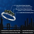 thumbnail image 2 of Gem Stone King 925 Sterling Silver Green Mystic Topaz Engagement Ring for Women | 2.10 Cttw | Round 6MM | Gemstone November Birthstone | Size 6, 2 of 6