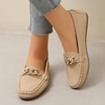 thumbnail image 3 of CHICVOMEY Comfort Flats for Women Non-Slip Women Loafers with Gold Chain Soft Slip-On Flats Casual & Work for Loafers, 3 of 5