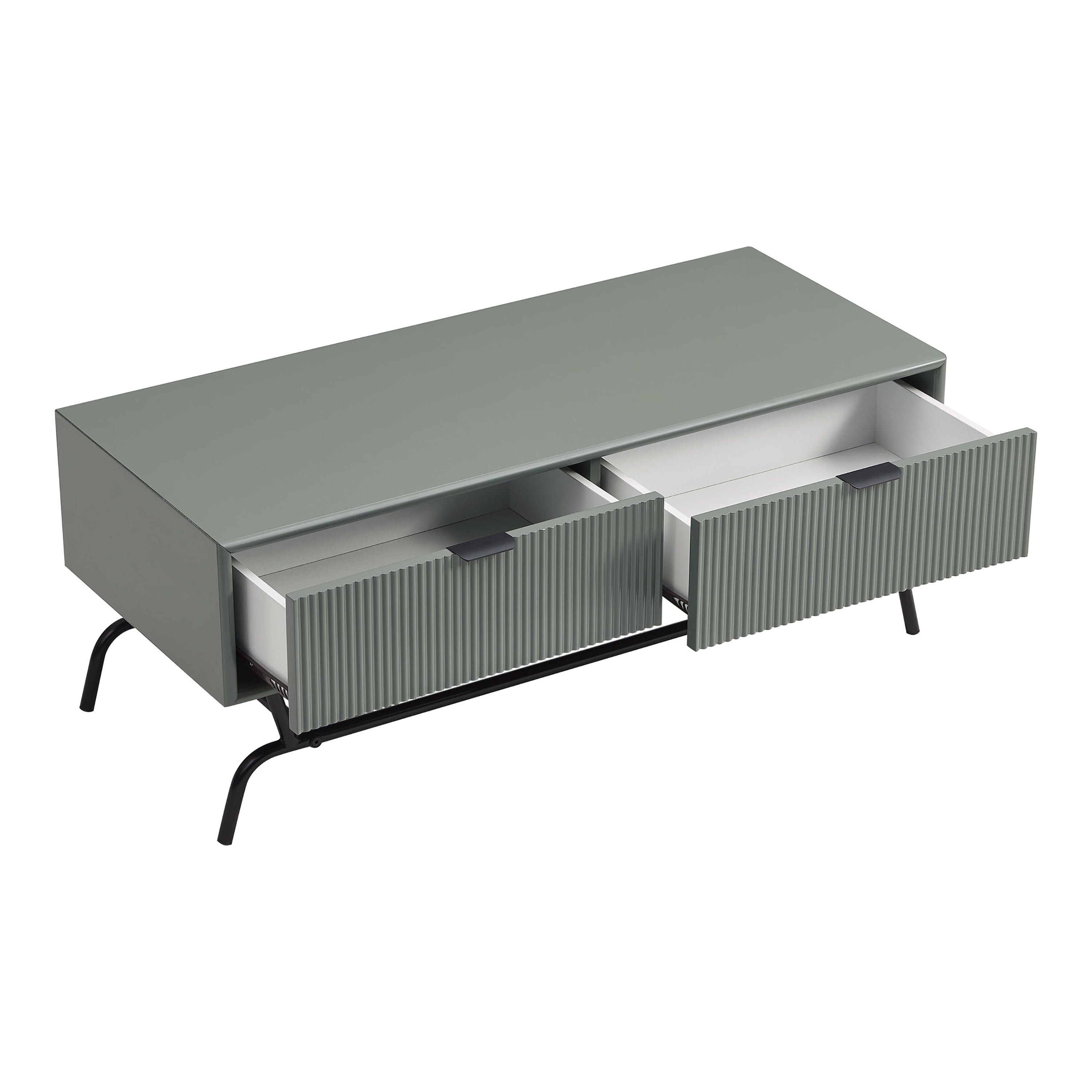 Furniture of America Estee 2-Drawer Wood Sage Green Coffee Table