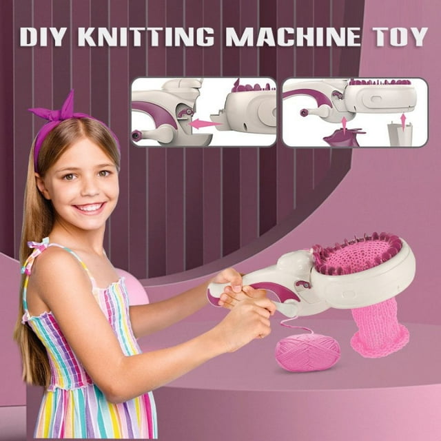 Knitting Machine Toy Needlework Wool Scarf Shawl Semi Automatic Weaving Tools for Beginners DIY Kids 24 Needles New