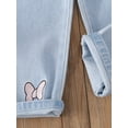thumbnail image 3 of Baby Girl Bow Embroidery Paper Bag Waist Straight Leg Jeans, 3 of 4