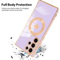 thumbnail image 3 of for Samsung Galaxy S23 Ultra 5G Case [Support Magsafe] Love Heart Pattern Magnetic Plating Luxury Elegant Case Camera Protector Soft TPU Shockproof Protective Corner Back Cover -Purple, 3 of 6