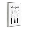 thumbnail image 2 of Stupell Industries Contemporary Bon Appetit Fork Knife Spoon Gray Framed Giclee Art, 20 x 30, by Martina Pavlova, 2 of 8