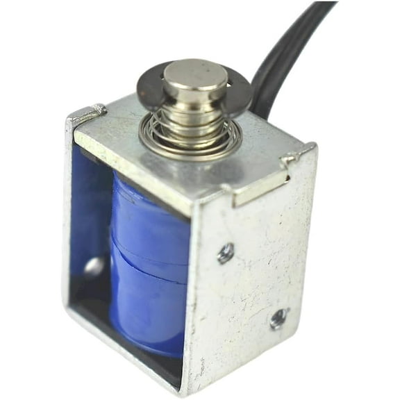 CHANCS Solenoid Electromagnet Push Pull Through DC 6-12V Small Solenoid Electromagnet Stroke 3mm for Electromagnetic Lock Solenoid Valve