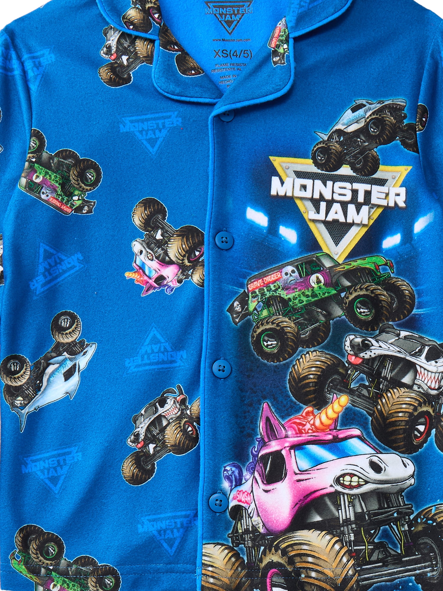 Monster Jam Boys Coat and Pants Pajama Set, 2-Piece, Sizes 4-12