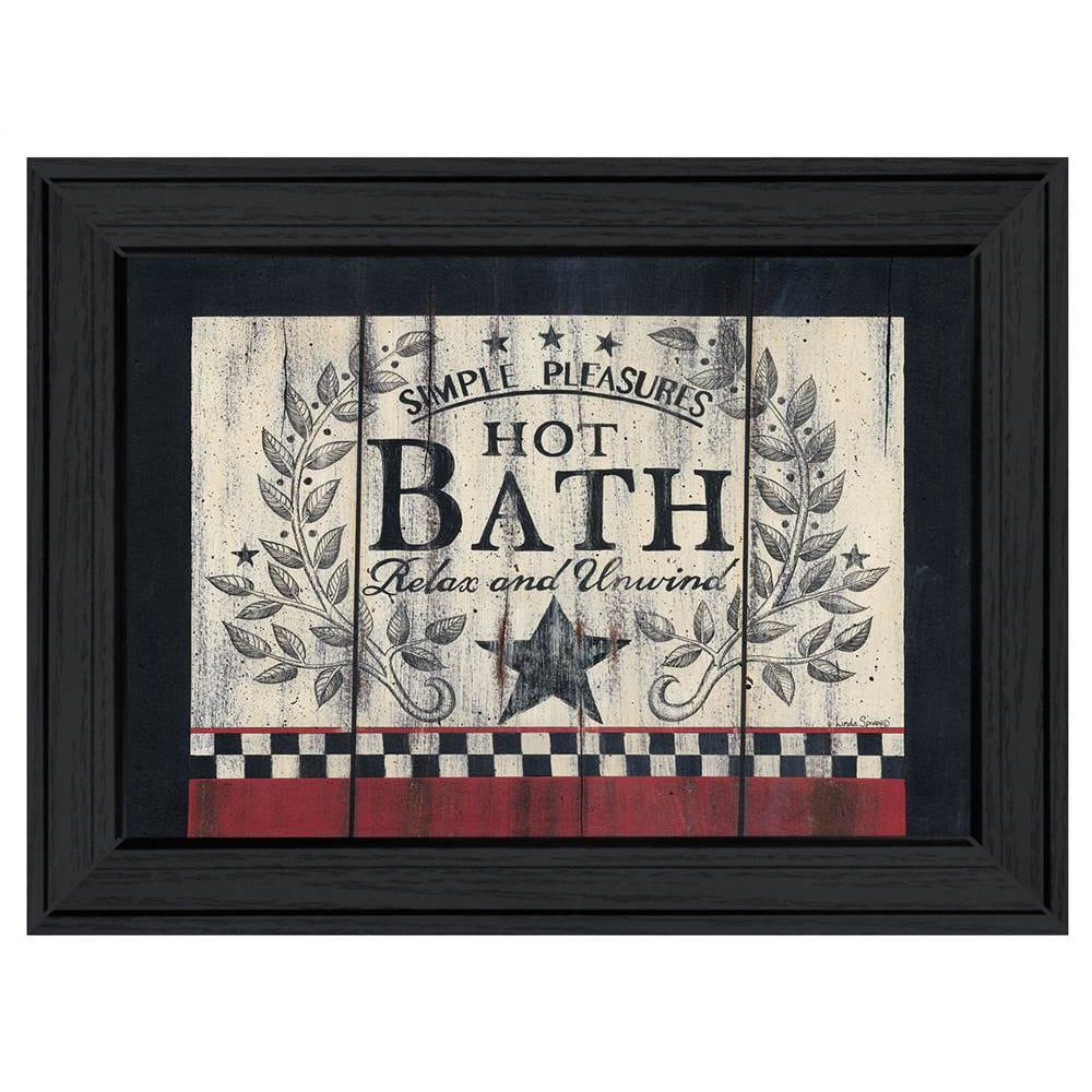 15 in. "Hot Bath" Framed Print Wall Art - Walmart.com - Walmart.com