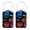 Multi1, variant on RATGON 2 Pack Luggage tag PU Leather with Stainless Steel Loop Fluorescent Color Lines Pumpkin Bat Travel Trip