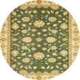 thumbnail image 1 of Ahgly Company Indoor Round Abstract Chrome Gold Yellow Oriental Area Rugs, 8' Round, 1 of 6