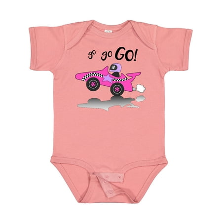 

Inktastic Go Go Go! Pink Racing Car Gift Baby Boy or Baby Girl Bodysuit