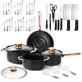 thumbnail image 1 of Batería de Cocina NOVRY Negro Antiadherente de 44 Piezas para Inducción, 1 of 8