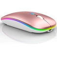thumbnail image 1 of PC Mouse Inalámbrico Bluetooth y Radio para Computadora Portátil MAC Recargable LED, 1 of 6