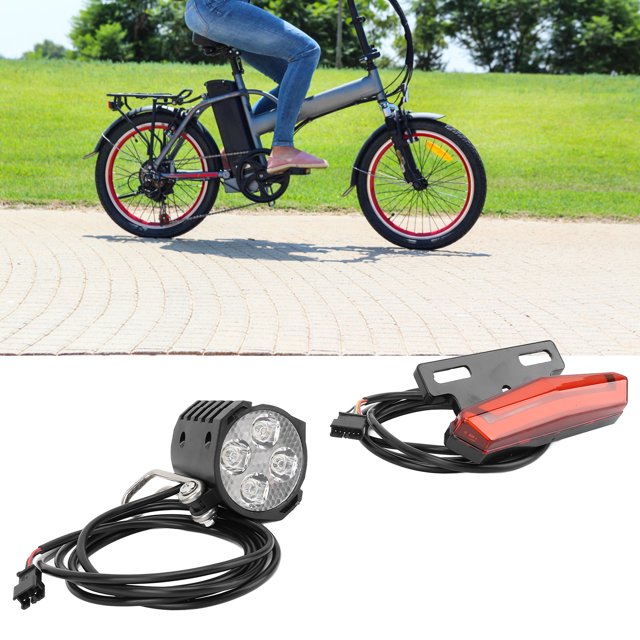 Electric Bike Front Brake Rear Light, Bike Front Brake Rear Light Low Power Consumption 24-48V High Brightness for Scooter for Repair