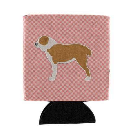 

Carolines Treasures BB3628CC Central Asian Shepherd Dog Checkerboard Pink Can or Bottle Hugger Can Hugger multicolor