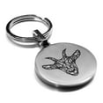 thumbnail image 1 of Stainless Steel Geometric Polygon Goat Animal Round Medallion Keychain Circle Ring, 1 of 2