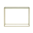 thumbnail image 3 of Manor Park Modern Minimalist Rectangle Entryway Table, Glass/Gold, 3 of 7