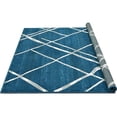 thumbnail image 4 of HR HANDCRAFT RUGS HR Modern Geometric Diamond Pattern Contemporary Abstract Area Rug Denim Blue - 7'8" X 10', 4 of 5