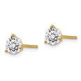 thumbnail image 2 of 14k Yellow Gold 1 Carat Round Lab Grown Diamond Stud Earrings Hidden Category Banner, 2 of 6