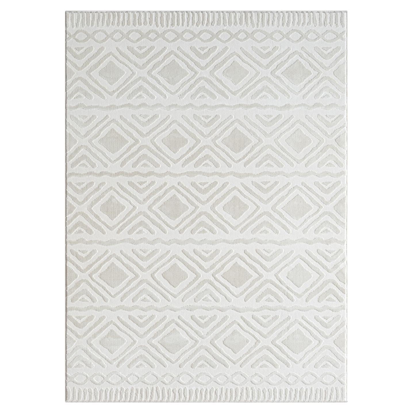 Luxe Weavers Moroccan Diamond Cream 8x10 Area Rug for Living Rooms