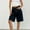 Navy, variant on Uqiangy Women Baggy Low Rise Women Baggy Denim Shorts Y2k Vintage Straight Leg Denim Shorts Casual Knee Length Jean Jorts with Pockets Black L
