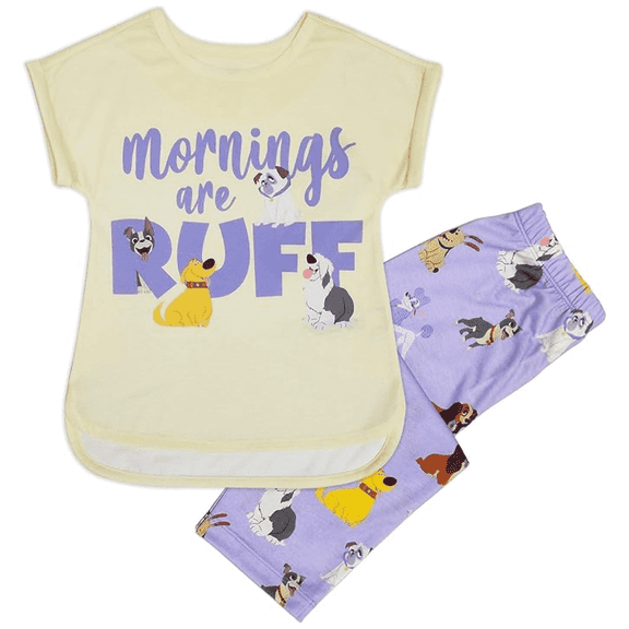Disney Dogs Sleep Set Pajamas PJ Set for Girls Soft Girls' Sleepwear for Little Girls Size 2