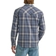 thumbnail image 2 of Wrangler® Men's and Big Men's Regular Fit Long Sleeve Fashion Twill Plaid Shirt, Sizes S-2XL, 2 of 3