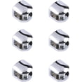 thumbnail image 1 of Abrazaderas de vidrio de 6 piezas, abrazaderas de vidrio para espejo, abrazadera de vidrio ajustable para montaje en pared, sujetadores de clip para espejo de baño de aleación de zinc, 19 * 20 * 16 mm, 1 of 5