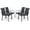 Four Black chairs, variant on Suncrown Metal Outdoor Dining Chairs -Set of 2, Black