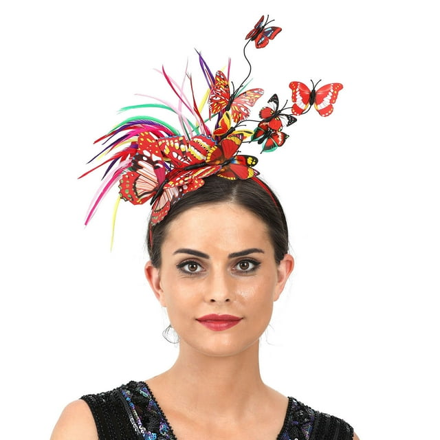 Bandeau Papillon en Plastique Simulation Commerce Extérieur Orange à Moins de 10$ Accessoires de Cheveux pour Fête