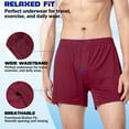 thumbnail image 5 of IGOLUMON Mens Underwear Boxer Shorts 5 Pack Bamboo Rayon Boxers for Men Classic Relaxed Fit Boxer Shorts with Button Fly, 5 of 8