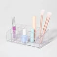 thumbnail image 4 of Bathroom Plastic 9 Slot Mixed Cosmetic Organizer Clear, 4 of 5