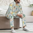 thumbnail image 7 of Sikiie Cartoon Animals Mens Pajama Set, Soft Warm Long Sleeve Sleepwear, Cozy Button-Down Pjs for Men-Medium, 7 of 7