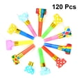 thumbnail image 3 of KAKOWELY 120 silbatos de plástico para animadoras de 6,5 cm, para hacer ruido, para animar y jugar en fiestas de cumpleaños (color aleatorio, 120 unidades por paquete), 3 of 5