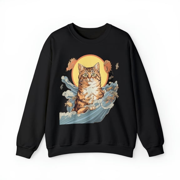 Ocean Cat for Cat Lovers T-Shirt, Tee Unisex Heavy Blend™ Crewneck Sweatshirt