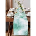 thumbnail image 4 of nqOlkjepod Green Sky Cloud Table Runner 72 Inches Long Farmhouse Dress Scarves, Natural Landscape Scenery Ombre Dining Tablerunner for Coffee Table/Kitchen Island/Party Décor, 16" x 72", 4 of 8